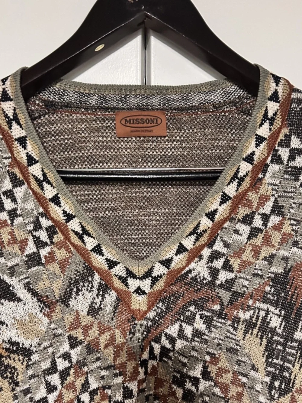 Vintage Missoni V-Neck Sweater Mens Medium IT 48